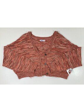 Arizona Jean Co Womens Orange Cardigan Tank Set Button-Front Size XXL